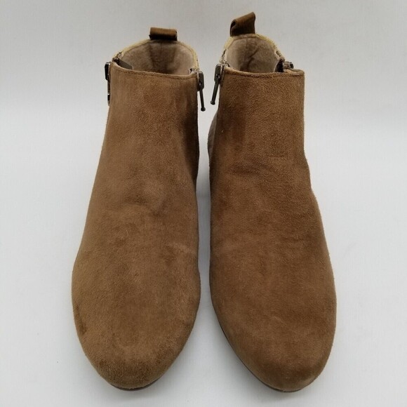 Munro Womens Brown Suede Snake Leather Zipper Lexi  Ankle Booties Size 5.5 M - Picture 2 of 8